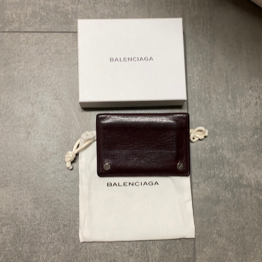 Balenciaga Authentic Arena Nappa Goat Skin Bifold Card Case